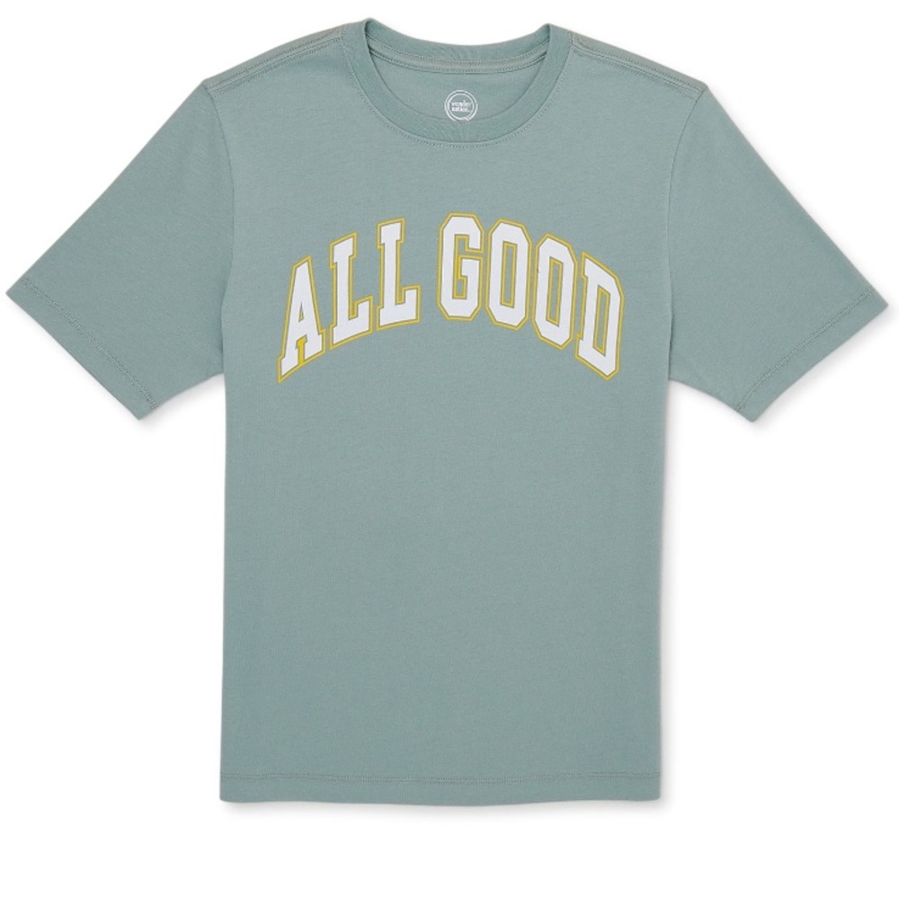 Boys Medium Sage Green Graphic Tee NWT